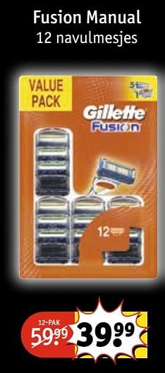 Aanbiedingen Fusion manual - Gillette - Geldig van 21/02/2017 tot 05/03/2017 bij Kruidvat