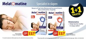 Aanbiedingen Melatomatine specialist in slapen - Melatomatine - Geldig van 21/02/2017 tot 05/03/2017 bij Kruidvat