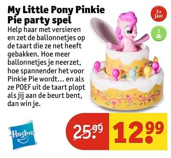 Aanbiedingen My little pony pinkie pie party spel - Hasbro - Geldig van 21/02/2017 tot 05/03/2017 bij Kruidvat