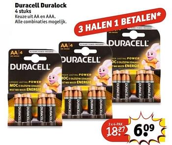 Aanbiedingen Duracell duralock - Duracell - Geldig van 21/02/2017 tot 05/03/2017 bij Kruidvat