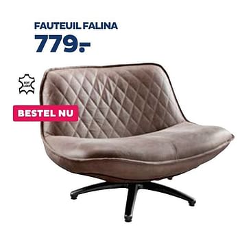 Aanbiedingen Fauteuil falina - Huismerk - INhouse - Geldig van 23/02/2017 tot 03/03/2017 bij INhouse