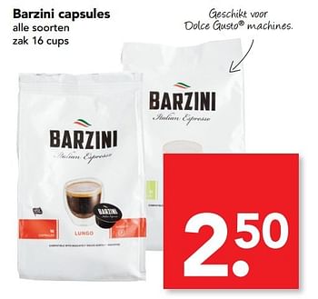 Aanbiedingen Barzini capsules - Barzini - Geldig van 27/02/2017 tot 04/03/2017 bij Deen Supermarkten