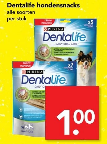 Aanbiedingen Dentalife hondensnacks - Purina - Geldig van 27/02/2017 tot 04/03/2017 bij Deen Supermarkten