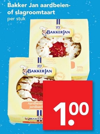 Aanbiedingen Bakker jan aardbeienof slagroomtaart - Bakker - Geldig van 27/02/2017 tot 04/03/2017 bij Deen Supermarkten
