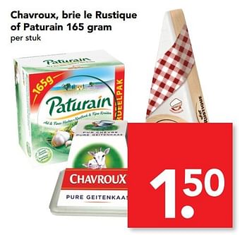 Aanbiedingen Chavroux, brie le rustique of paturain - Paturain - Geldig van 27/02/2017 tot 04/03/2017 bij Deen Supermarkten