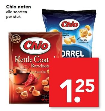 Aanbiedingen Chio noten - Chio - Geldig van 27/02/2017 tot 04/03/2017 bij Deen Supermarkten