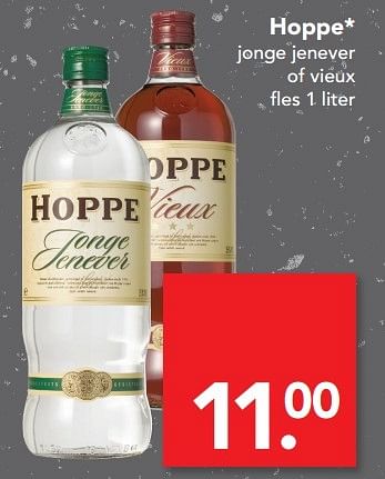 Aanbiedingen Hoppe jonge jenever of vieux - Hoppe - Geldig van 27/02/2017 tot 04/03/2017 bij Deen Supermarkten