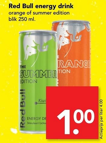 Aanbiedingen Red bull energy drink - Red Bull - Geldig van 27/02/2017 tot 04/03/2017 bij Deen Supermarkten