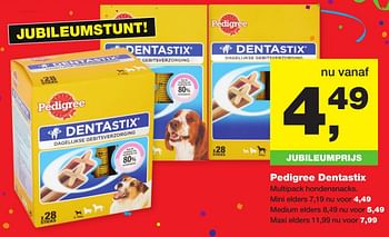 Aanbiedingen Pedigree dentastix - Pedigree - Geldig van 20/02/2017 tot 05/03/2017 bij Jumper