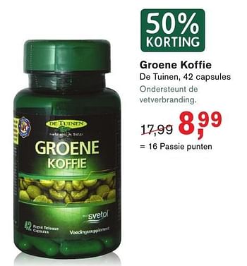 Aanbiedingen Groene koffie - De Tuinen - Geldig van 13/02/2017 tot 05/03/2017 bij Holland & Barrett