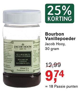 Aanbiedingen Bourbon vanillepoeder - Jacob Hooy - Geldig van 13/02/2017 tot 05/03/2017 bij Holland & Barrett