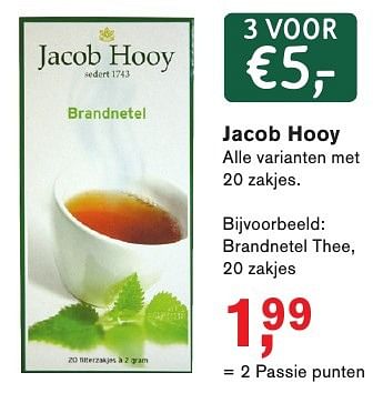 Aanbiedingen Jacob hooy brandnetel thee - Jacob Hooy - Geldig van 13/02/2017 tot 05/03/2017 bij Holland & Barrett