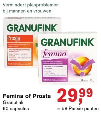 Aanbiedingen Femina of prosta granufink - Granufink - Geldig van 13/02/2017 tot 05/03/2017 bij Holland & Barrett