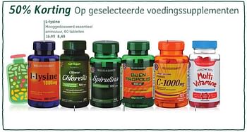 Aanbiedingen L-lysine hooggedosseerd essentieel aminozuur - L-lysine - Geldig van 13/02/2017 tot 05/03/2017 bij Holland & Barrett