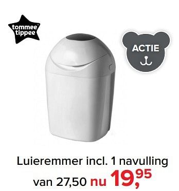 Aanbiedingen Luieremmer incl. 1 navulling - Tommee Tippee - Geldig van 01/02/2017 tot 05/03/2017 bij Baby-Dump