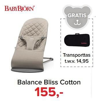 Aanbiedingen Balance bliss cotton - BabyBjorn - Geldig van 01/02/2017 tot 05/03/2017 bij Baby-Dump