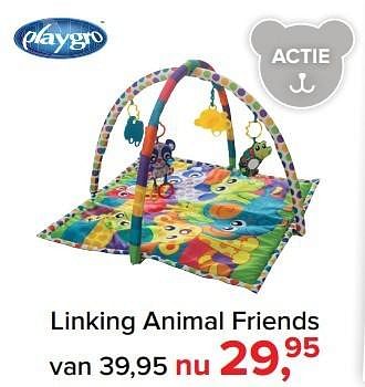 Aanbiedingen Linking animal friends - Playgro - Geldig van 01/02/2017 tot 05/03/2017 bij Baby-Dump