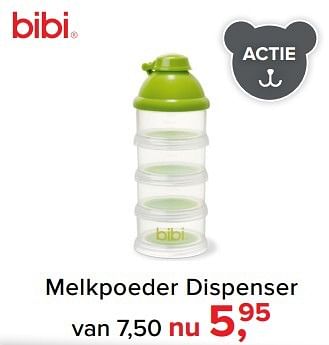 Aanbiedingen Melkpoeder dispenser - Bibi - Geldig van 01/02/2017 tot 05/03/2017 bij Baby-Dump