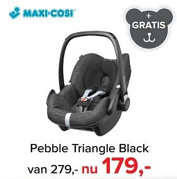 Aanbiedingen Pebble triangle black - Maxi-cosi - Geldig van 01/02/2017 tot 05/03/2017 bij Baby-Dump