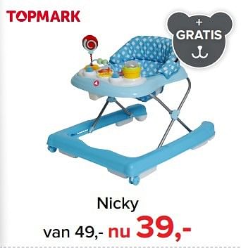 Aanbiedingen Nicky - Topmark - Geldig van 01/02/2017 tot 05/03/2017 bij Baby-Dump
