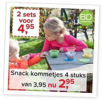Aanbiedingen Snack kommetjes - BD Collection - Geldig van 01/02/2017 tot 05/03/2017 bij Baby-Dump