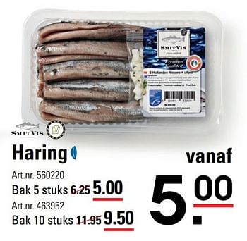 Aanbiedingen Haring - Smit Vis - Geldig van 15/02/2017 tot 06/03/2017 bij Sligro