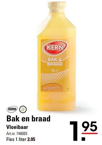 Aanbiedingen Bak en braad vloeibaar - Kern - Geldig van 15/02/2017 tot 06/03/2017 bij Sligro