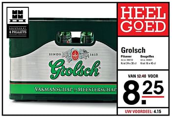 Aanbiedingen Grolsch pilsener - Grolsch - Geldig van 15/02/2017 tot 06/03/2017 bij Sligro