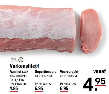 Aanbiedingen Varkensfilet aan het stuk - Kaldenberg - Geldig van 15/02/2017 tot 06/03/2017 bij Sligro