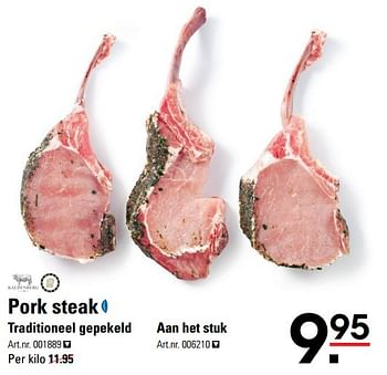 Aanbiedingen Pork steak aan het stuk - Kaldenberg - Geldig van 15/02/2017 tot 06/03/2017 bij Sligro