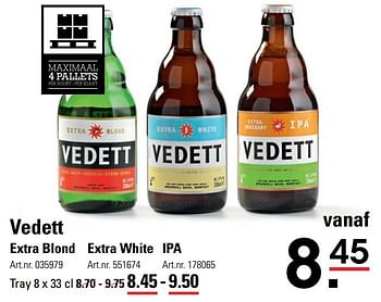 Aanbiedingen Vedett extra blond - Vedett - Geldig van 15/02/2017 tot 06/03/2017 bij Sligro