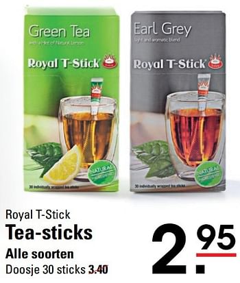 Aanbiedingen Royal t-stick tea-sticks - Royal T-Stick - Geldig van 15/02/2017 tot 06/03/2017 bij Sligro