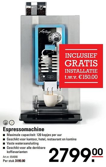 Aanbiedingen Alex meijer espressomachine - Alex Meijer - Geldig van 15/02/2017 tot 06/03/2017 bij Sligro