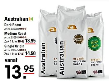 Aanbiedingen Australian dark roast - Australian - Geldig van 15/02/2017 tot 06/03/2017 bij Sligro