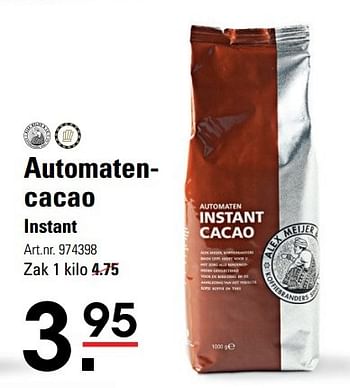 Aanbiedingen Automatencacao instant - Alex Meijer - Geldig van 15/02/2017 tot 06/03/2017 bij Sligro