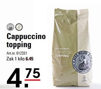 Aanbiedingen Cappuccino topping - Alex Meijer - Geldig van 15/02/2017 tot 06/03/2017 bij Sligro