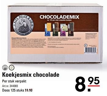 Aanbiedingen Koekjesmix chocolade - Alex Meijer - Geldig van 15/02/2017 tot 06/03/2017 bij Sligro