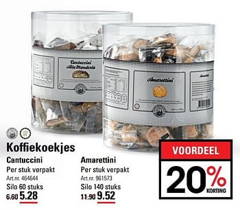 Aanbiedingen Koffiekoekjes cantuccini - Alex Meijer - Geldig van 15/02/2017 tot 06/03/2017 bij Sligro