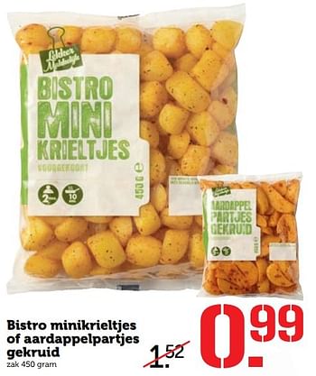 Aanbiedingen Bistro minikrieltjes of aardappelpartjes gekruid - Huismerk - Coop - Geldig van 27/02/2017 tot 05/03/2017 bij Coop