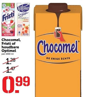 Aanbiedingen Chocomel, fristi of houdbare optimel - Fristi - Geldig van 27/02/2017 tot 05/03/2017 bij Coop