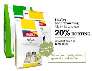 Aanbiedingen Smølke hondenvoeding - Smølke - Geldig van 20/02/2017 tot 05/03/2017 bij Pets Place