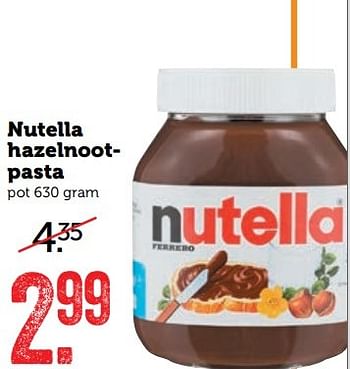 Aanbiedingen Nutella hazelnootpasta - Nutella - Geldig van 27/02/2017 tot 05/03/2017 bij Coop