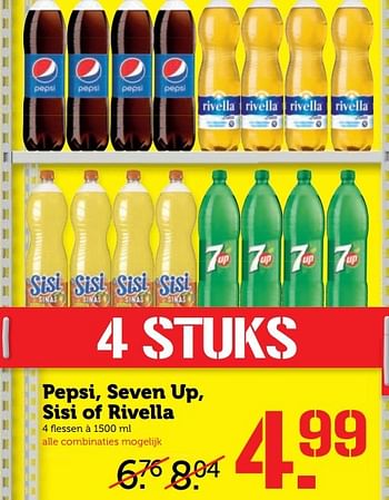 Aanbiedingen Pepsi, seven up, sisi of rivella - Rivella - Geldig van 27/02/2017 tot 05/03/2017 bij Coop