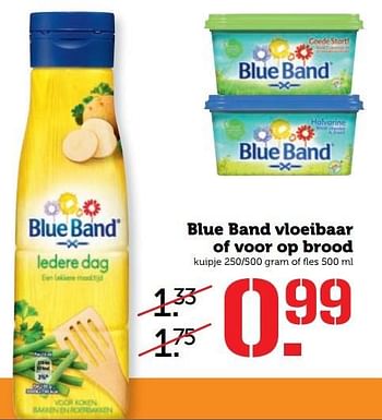 Aanbiedingen Blue band vloeibaar of voor op brood - Blue Band - Geldig van 27/02/2017 tot 05/03/2017 bij Coop
