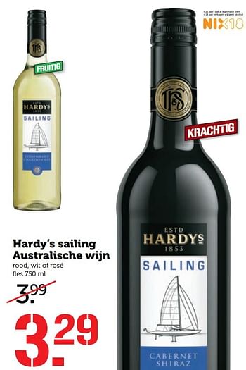 Aanbiedingen Hardy`s sailing australische wijn - Witte wijnen - Geldig van 27/02/2017 tot 05/03/2017 bij Coop