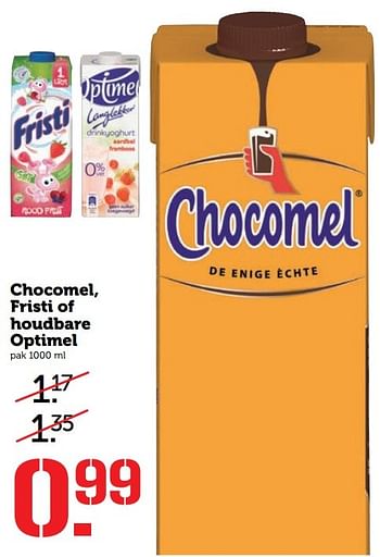 Aanbiedingen Chocomel, fristi of houdbare optimel - Chocomel - Geldig van 27/02/2017 tot 05/03/2017 bij Coop