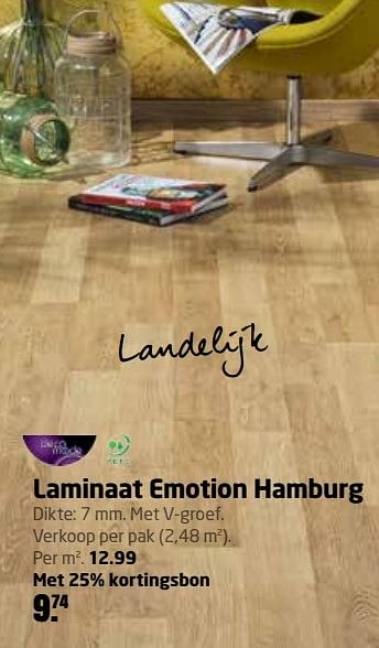Aanbiedingen Laminaat emotion hamburg - DecoMode - Geldig van 20/02/2017 tot 05/03/2017 bij Formido