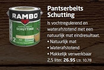 Aanbiedingen Pantserbeits schutting - Rambo - Geldig van 20/02/2017 tot 05/03/2017 bij Formido