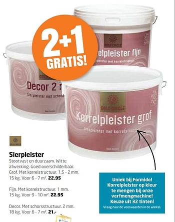 Aanbiedingen Sierpleister - Gold circle - Geldig van 20/02/2017 tot 05/03/2017 bij Formido