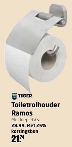 Aanbiedingen Toiletrolhouder ramos - Tiger - Geldig van 20/02/2017 tot 05/03/2017 bij Formido